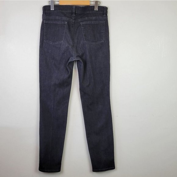 eileen Fisher Straight Leg Jeans Organic Cotton Black 10 - Picture 3 of 10